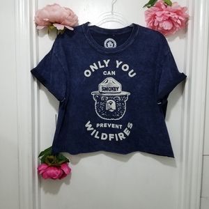 Smokey The Bear Crop Top T-Shirt